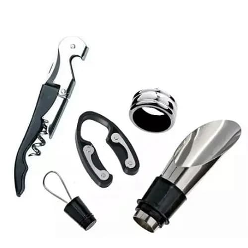 Kit Acessórios Para Vinho 5 Peças
