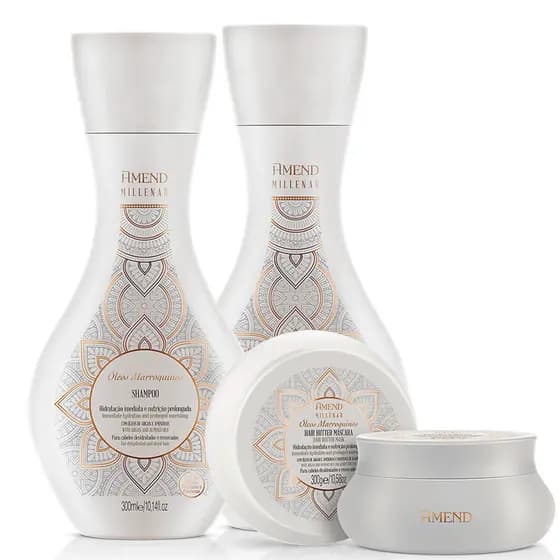 Amend Kit Óleos Marroquinos Shampoo, Condicionador e Máscara