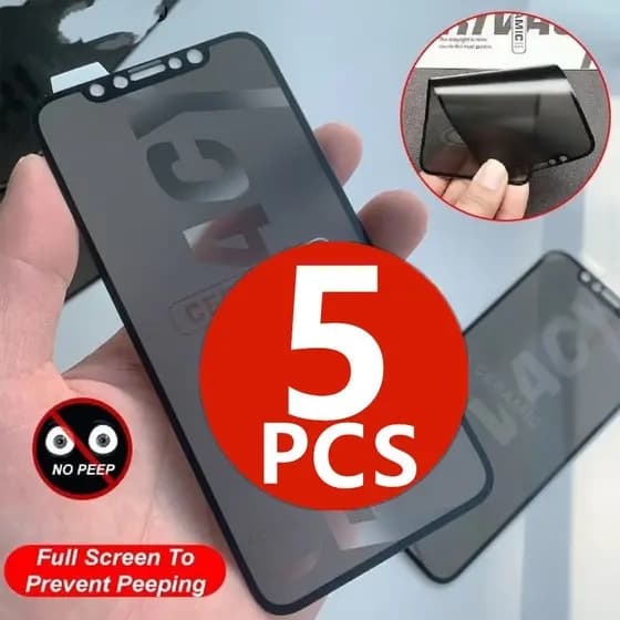Kit 5PCS Película Para iPhone Cerâmica Privacidade Fosca 11 Ao 16