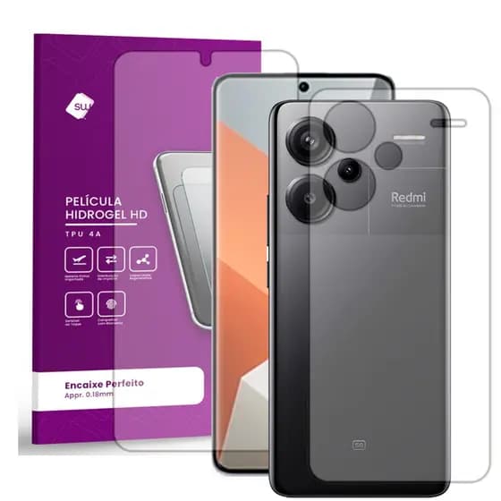 Película Hydrogel Frente E Verso Redmi Note 13 Pro Plus