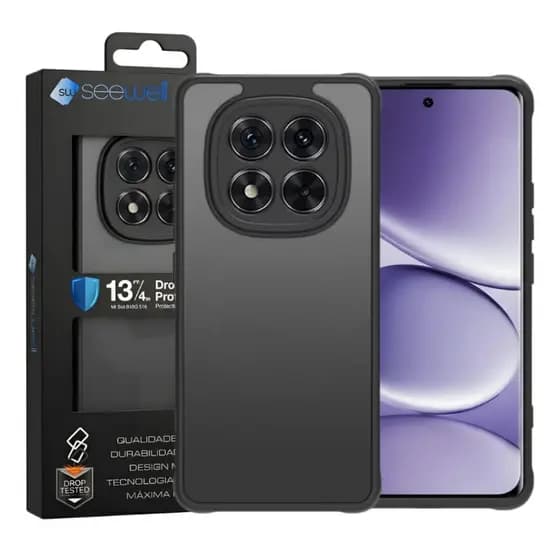 Capa Capinha Premium Phantom Matte Preta Para Redmi Note 15 Pro Plus