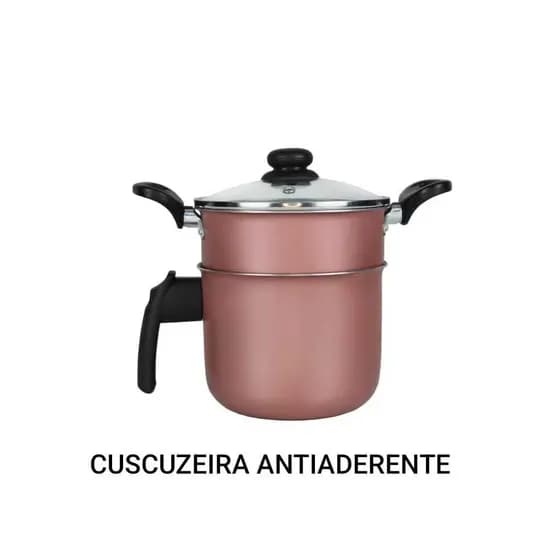 CUSCUZEIRA ANTIADERANTE 2 PEÇAS