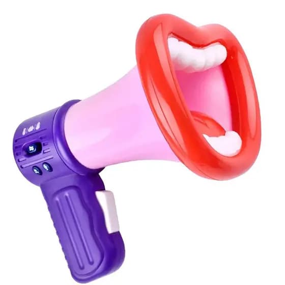 Megafone De Boca Grande Gravação de Voz Engraçado Divertido com Modificador de Voz para Crianças