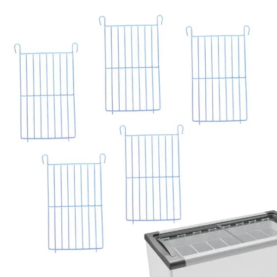 Separadores De Cesto Kit com 5 Para Freezer Horizontal Picolé Polpa Fruta Congelados