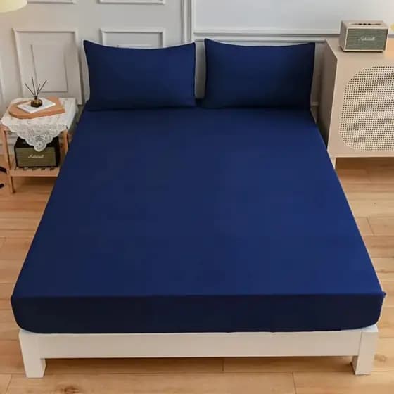 Jogo de Lençol Cama Casal Padrão Elástico 3 Peças 400 Fios Toque Macio de Algodão
