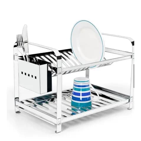 Escorredor de Louça Em Aço Inox 20 Pratos