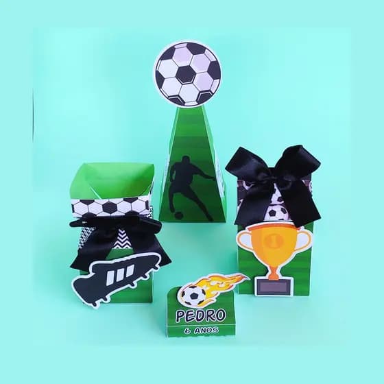 kit Festa Futebol - Lembrancinhas Personalizadas - Caixinhas Personalizadas - Papelaria Personalizada