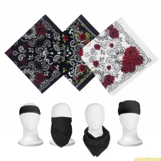 onlytiming Rose Bandana Lenço Cabeça Turbantes Para Homens Macio Turbante