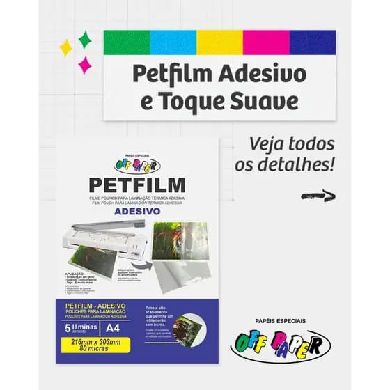 Petfilm Filme Pounch para Laminação térmica A4 alto acabamento