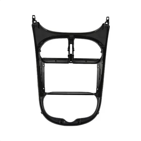 Moldura 9" Polegadas Peugeot 206 2001 A 2010 Preto Fosco