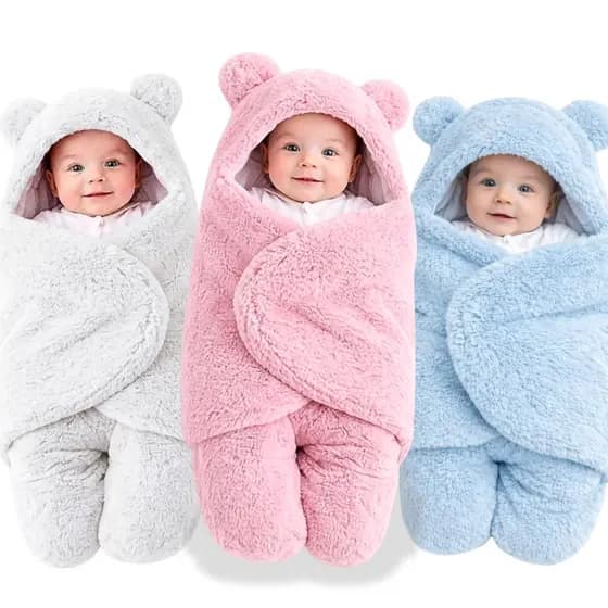 Saco de Dormir para Bebe Antialergico Extra Macio 64cm Recem Nascido Maternidade Enxoval Bebe