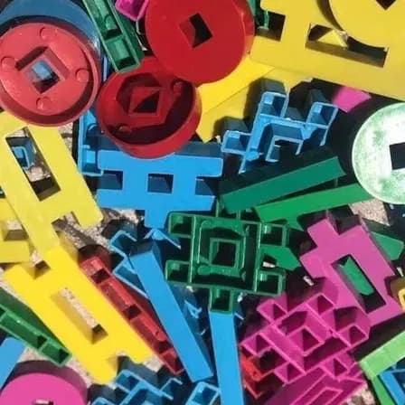 Brinquedo para montar Lig Barras Infantil C/250 pecinhas Super Divertidas