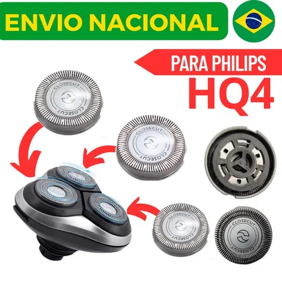 Lamina de substituição para HQ56, HQ55, HQ4 +, HQ3, Reflex Plus, HQ6843, HQ300, HQ64, HQ916