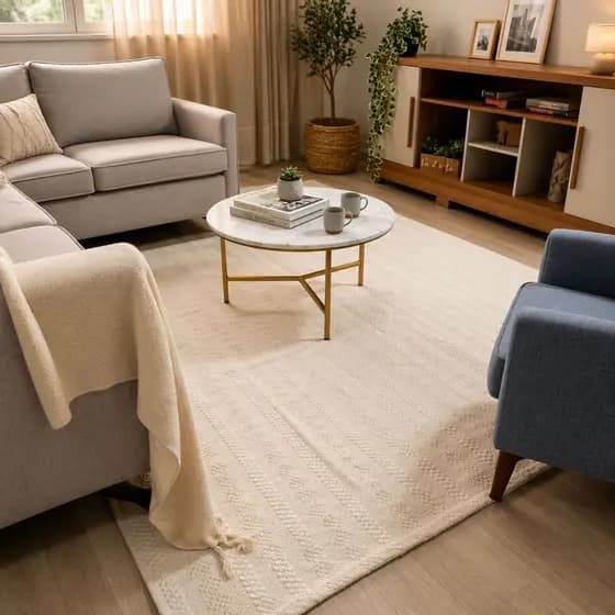 Tapete Sala Paris Algodão Lavável Moderno Premium Envio Rápido