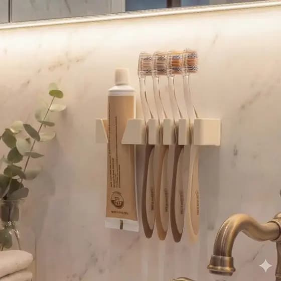 Suporte parede para escovas de dentes moderno - Porta Objeto - Suporte parede itens essenciais para Banheiro