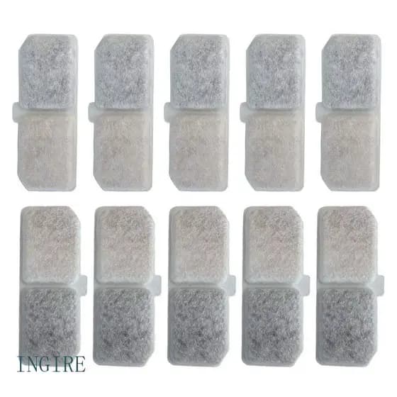 ING 10 Peças Filtração Tripla Pet Para Filtro Fonte Gato Forma Retângulo