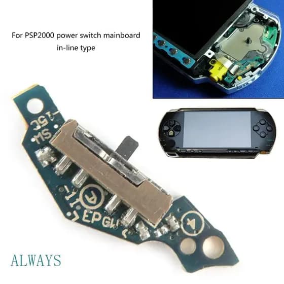 Botão Interruptor Alimentação Da Placa Circuito ALW Para PSP2000 Video Games Portátil