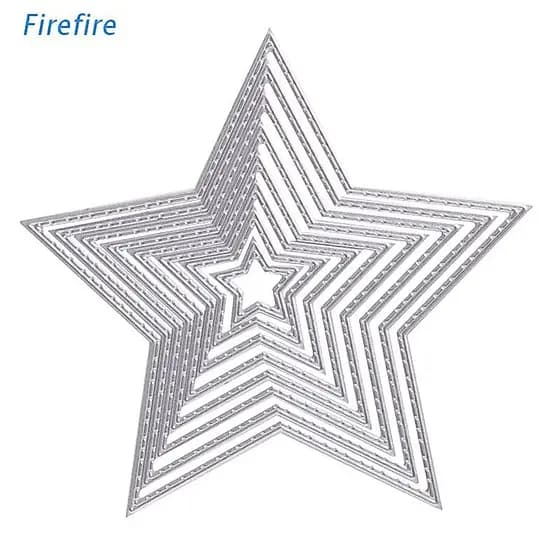 Fir Estrelas Do Metal Corte Morre Stencil Scrapbook Álbum Cartão Ofício Embossing