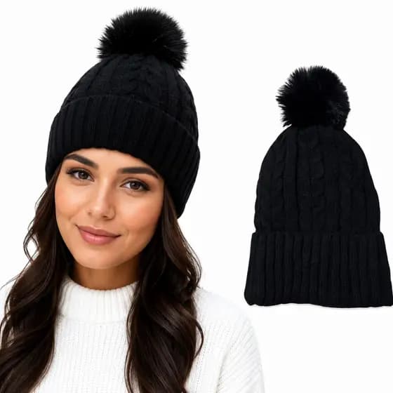 Touca Feminino Inverno Gorro Touca de Frio Feminina Forrada Cor Neutra Inverno