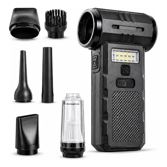 Soprador E Aspirador Turbo 130000 RPM Mini Portátil Sem Fio LED USB-C Limpeza Carro PC Notebook Teclado Recarregável
