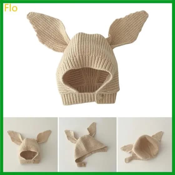 Flo Kids Earflap Bonnet Orelhas Compridas Chapéu Infantil Encantador E Elegante Inverno