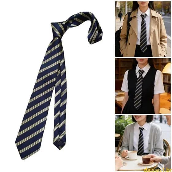 Gravata Dai Modern Stripe Design Tecido Poliéster Para Uso Diário