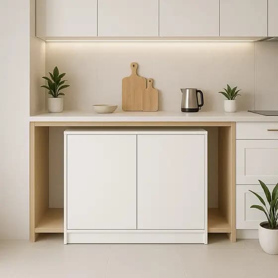 Nicho Aparador Com 2 Portas Em Mdf Com Divisórias ARMARIO DE COZINHA 80x70x20