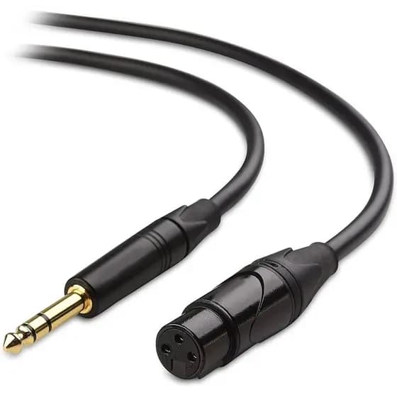 Cabo Microfone P10 X Xlr Fêmea 3 Metros Stereo Balanceado
