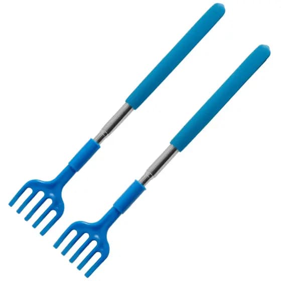 2 Mãozinhas Para Coçar e Massagear as Costas Com Cabo Ajustável