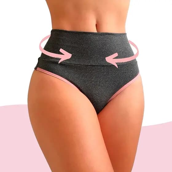 Kit 8 Calcinhas Fitness Modeladoras com Cós Alto e Fio Dental Duplo - VIÉRE