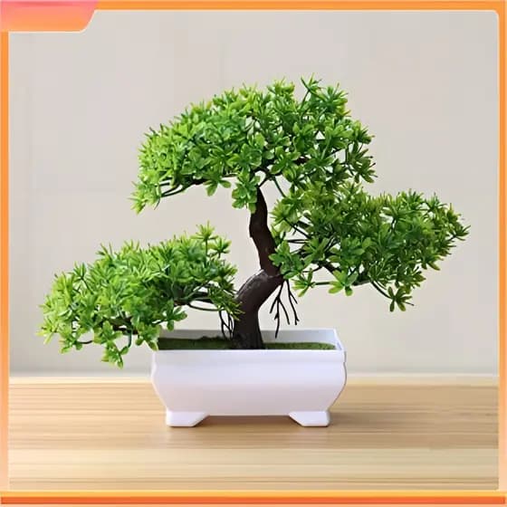 Planta Bonsai Artificial Realista de Plástico Natural Decoração Elegante e Atemporal