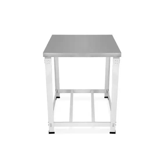 Bancada Mesa Central Serviço e Manipulação 70x70x90 Industrial Tampo Inox Reforçado