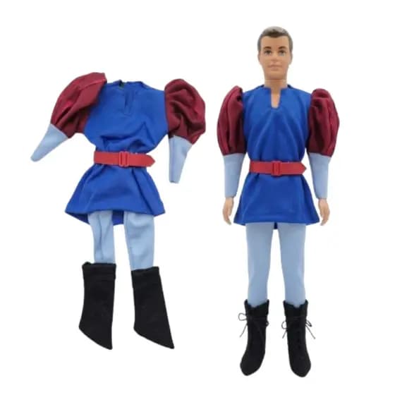 Roupinha para Boneco 30cm Fantasia Príncipe Cinderela Completa Com Bota