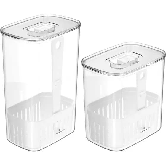 Kit 2 Organizadores De Geladeira Porta Tempero Clear Fresh OU KITTEMP