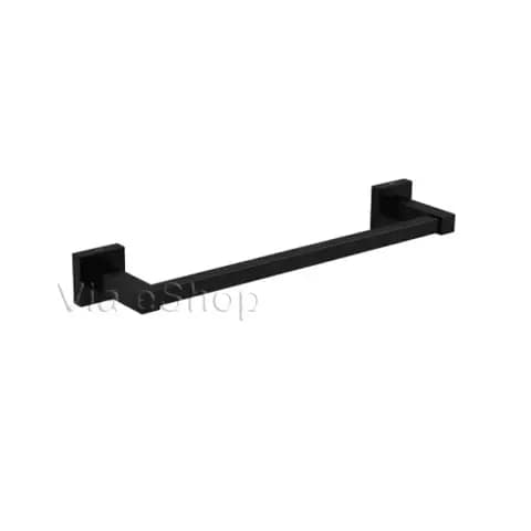 Porta Toalha De Rosto 30 cm Quadrado Meta Inox Preto Fosco Toalheiro Banheiro pano de Prato Cozinha