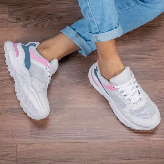 Tênis Esportivo Cloe Feminino GuGi Caminhada Leve e Confortável Para o Dia a Dia em Camurça 621-GG