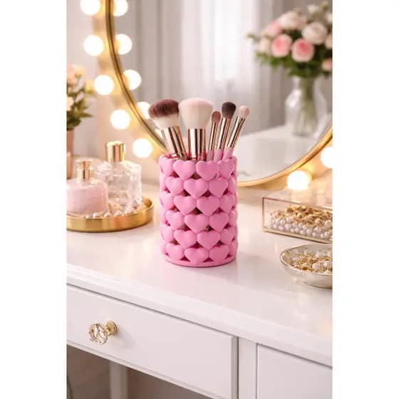 Organizador de Pinceis de Maquiagem - Porta Pinceis de Maquiagem para Penteadeira e Banheiro