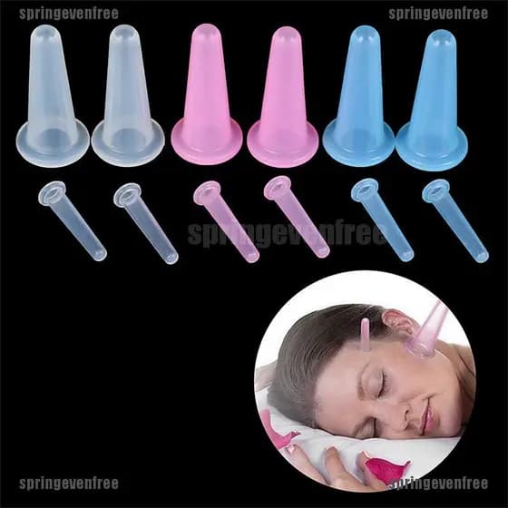 Primavera 2/4x Latas De Vácuo De Silicone Para Massagem No Rosto Pescoço Ventosa Anticelulite Super