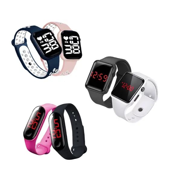Relogio atacado 2 esportivo + 4 digital Digital Prova D"agua Masculino Feminino Menor preço fim de ano