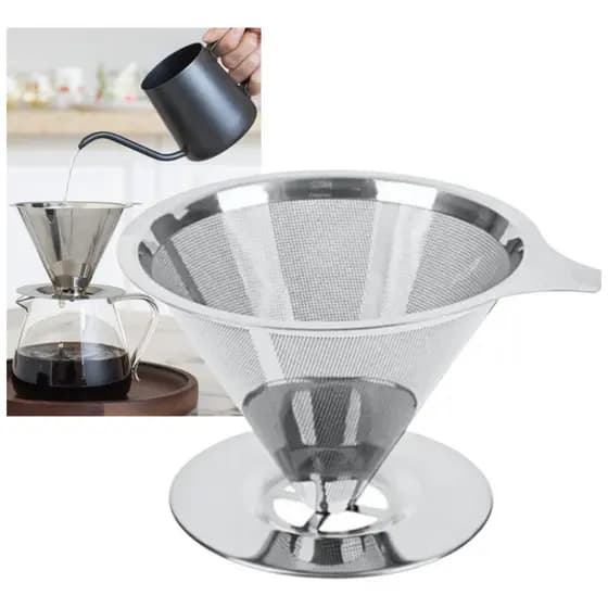Filtro De Café 103 Inox - Coador de Café Grande Sem Uso De Papel