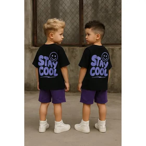 conjunto shorts infantil menino confortável 02 ao 12 anos FORMa GRANDE | conjunto stay roxo