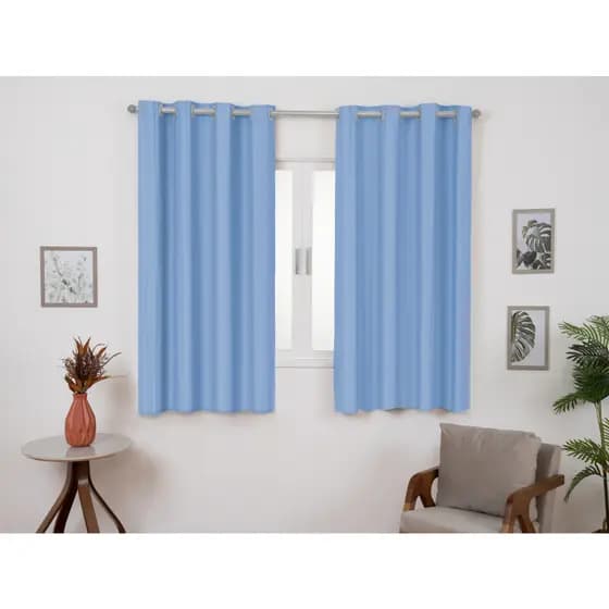 Cortina Blackout PVC corta 100 % a luz 2,80 m largura (esticado) x 1,60 m altura