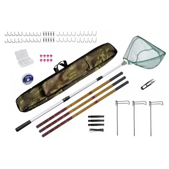 Kit C/ 3 Varas Telescópicas 41% Carbono Ideal P/ Pesca de Tilápia Pesqueiro