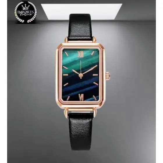 Relógios Feminino, relógios moda praça senhoras relógio de quartzo pulseira definir dial verde simples rosa ouro malha luxo relógios femininos, só esse finalou enquanto durar o estoque, de R 29,99 por R 17,90 garanta o seu!!