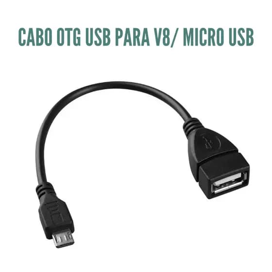 Adaptador 100Uni OTG Micro USB V8 Macho para USB Fêmea