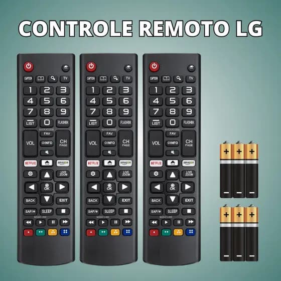 Controle Remoto Compatível Com LG Smart Tv 4k Botão Netflix Amazon - Escolha Seu Kit