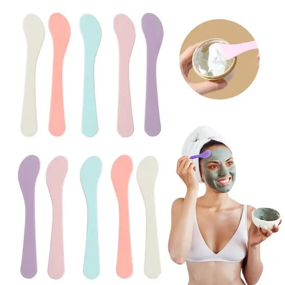 10Un Espátula Plástica Cera Depilação Salão Estética Creme Facial Argila