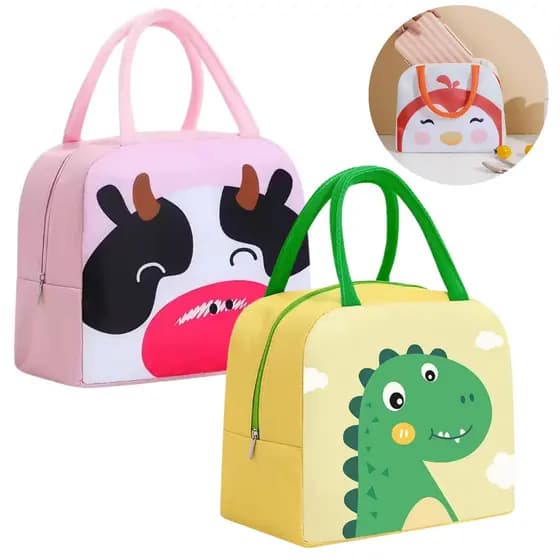 Kit 2 Lancheira Bolsa Térmica Infantil Compacta 5L Escola Passeio Viagem