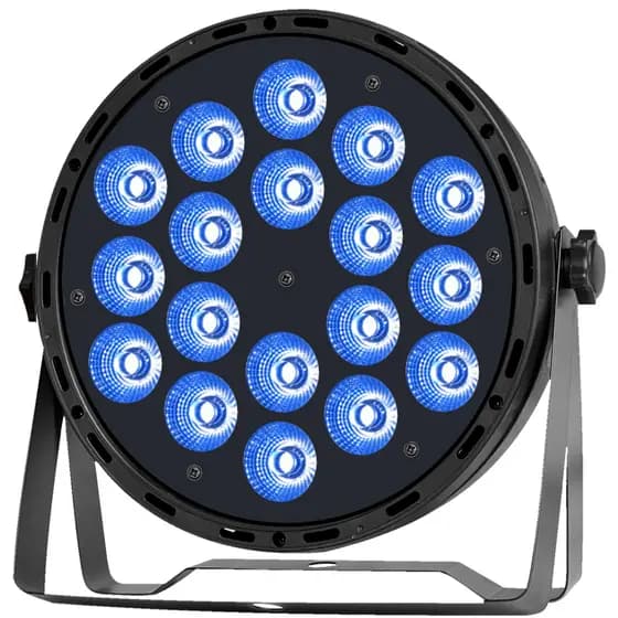 Canhao De Led Parled 18 Leds 18w Rgbwauv 6IN1 Hexaled Dmx Com Strobo Sensor De Som e Automatico