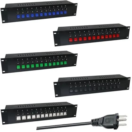 Mesa Chaveadora 12 Canais 10A Metal Profissional Preto